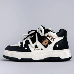 *CLEARANCE* Kawaii Bear Chunky Mid Top Shoes - Women's