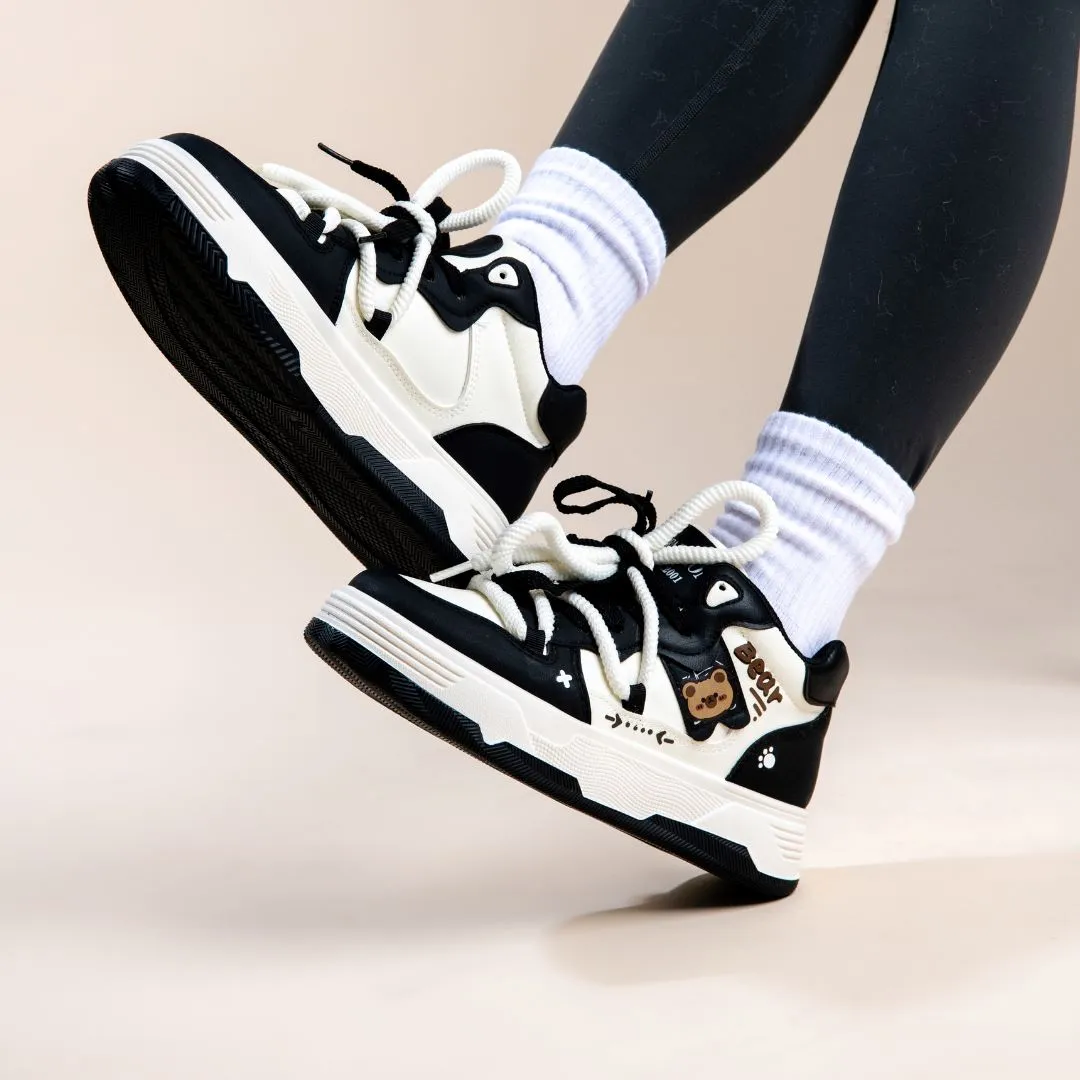 *CLEARANCE* Kawaii Bear Chunky Mid Top Shoes - Women's