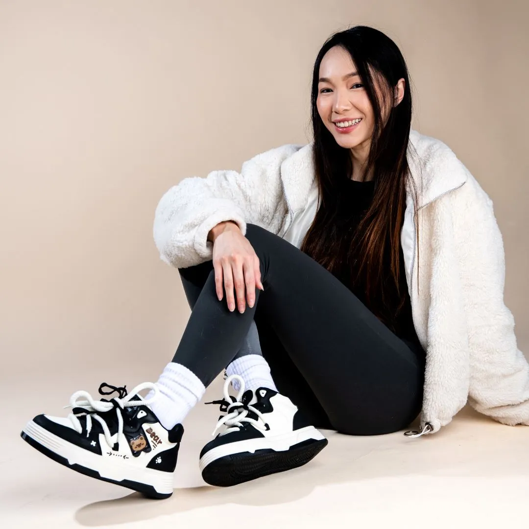 *CLEARANCE* Kawaii Bear Chunky Mid Top Shoes - Women's