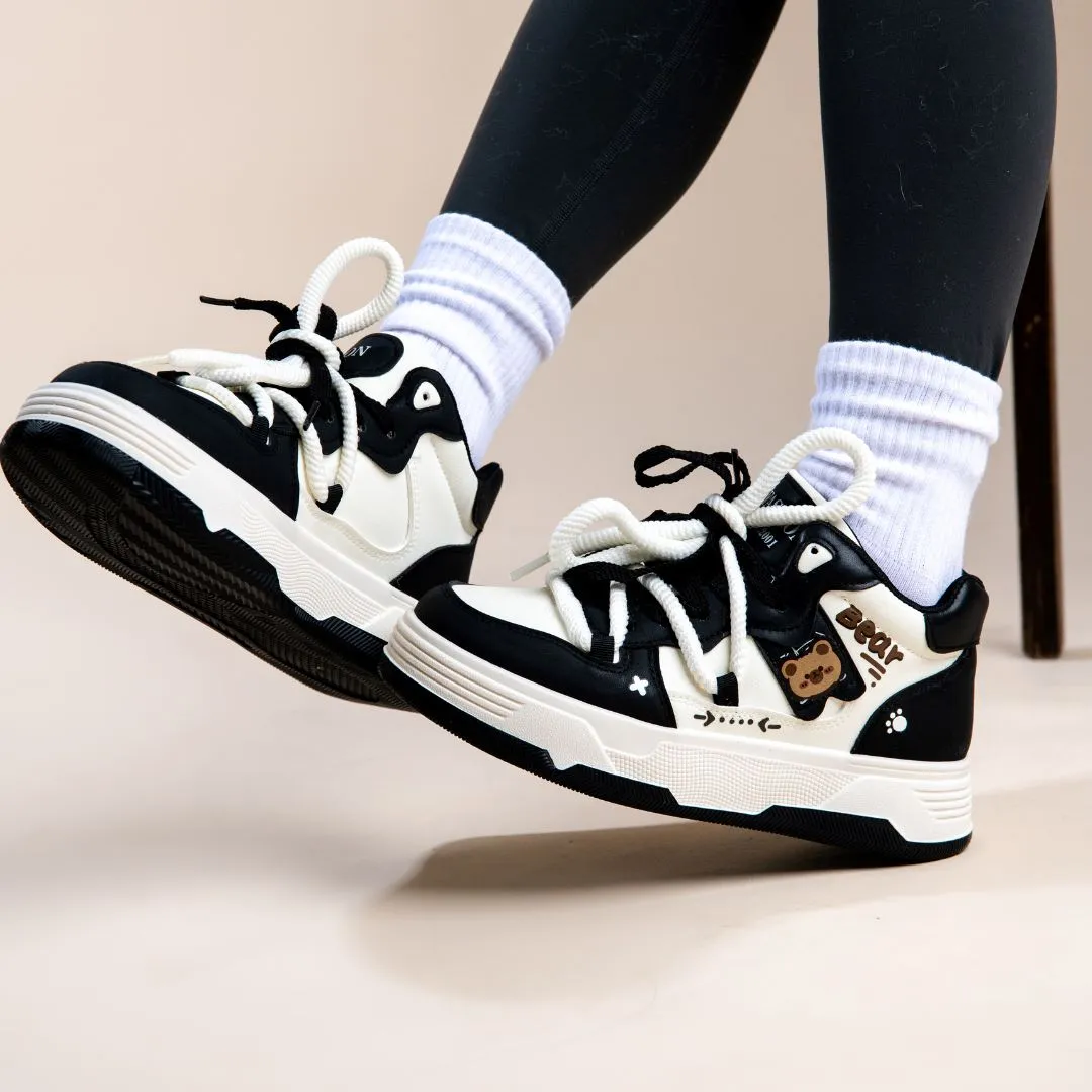 *CLEARANCE* Kawaii Bear Chunky Mid Top Shoes - Women's