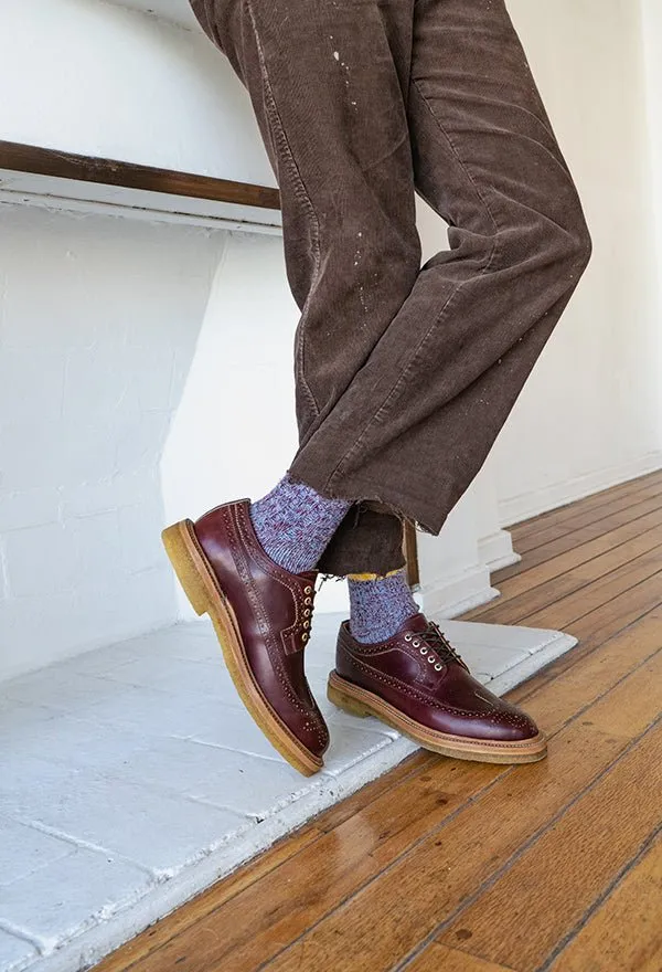 Concho Long Wing Brogues Cherry