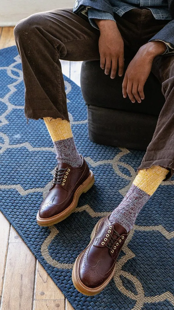 Concho Long Wing Brogues Cherry
