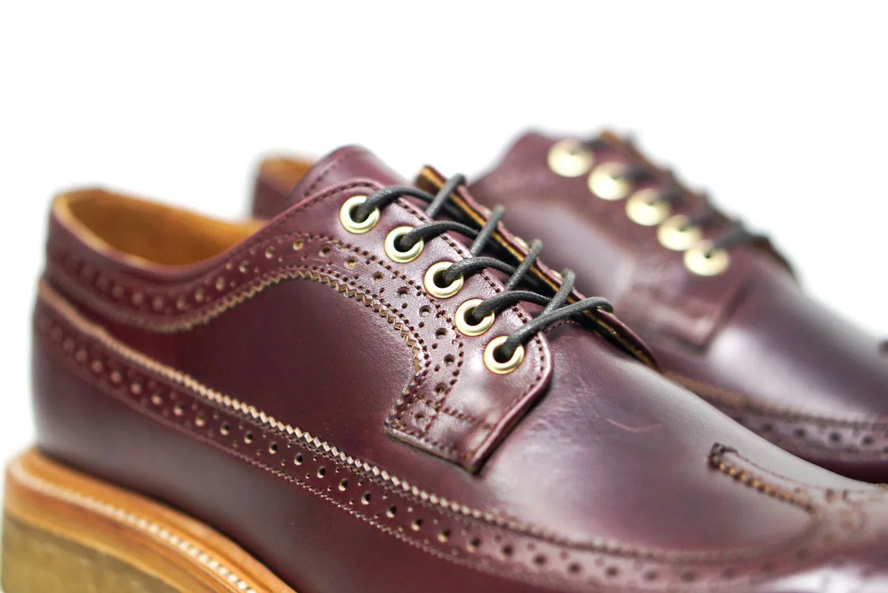 Concho Long Wing Brogues Cherry