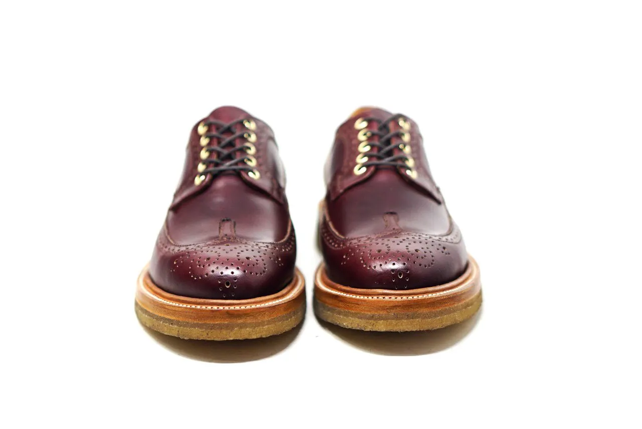 Concho Long Wing Brogues Cherry