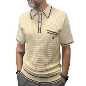 Dario Knitted Polo Shirt - Cream