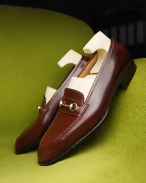 Dark Tan Emeric Leather Brogue Toe Cap Oxfords - Formal Shoes - SS23