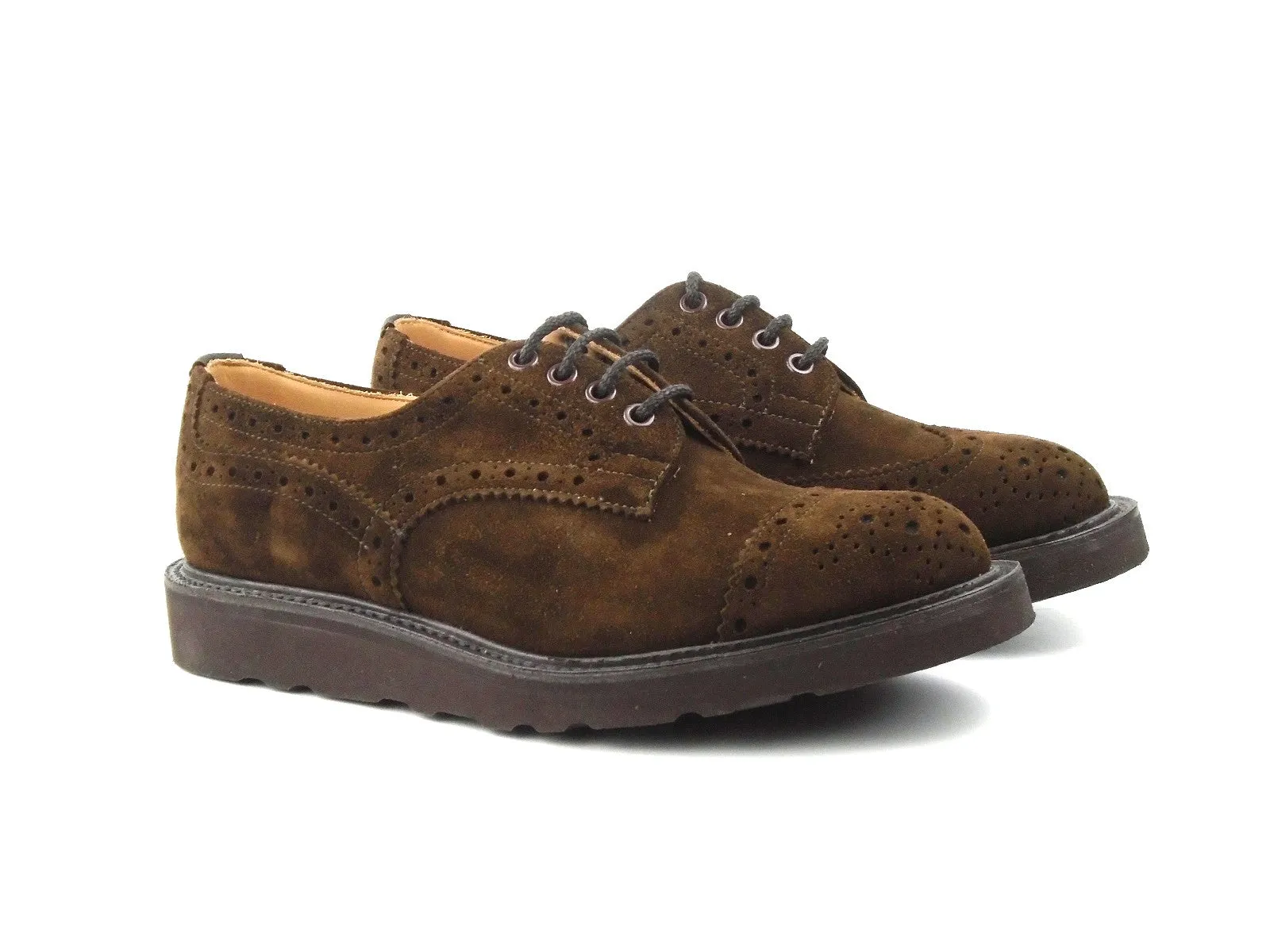 Derby Brogue Shoe-Chocolate Suede