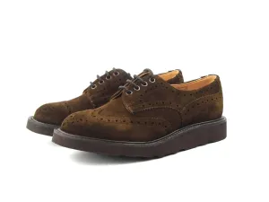 Derby Brogue Shoe-Chocolate Suede