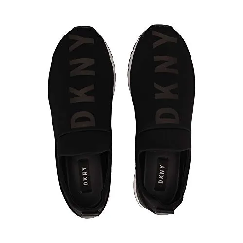 DKNY Women's Lightweight Slip On Comfort Sneaker, Black Ashton, 8