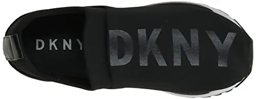 DKNY Women's Lightweight Slip On Comfort Sneaker, Black Ashton, 8
