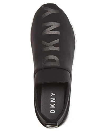DKNY Women's Lightweight Slip On Comfort Sneaker, Black Ashton, 8