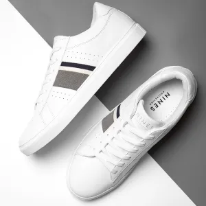 Fabian White Trainers With Contrasting Stripe Detail