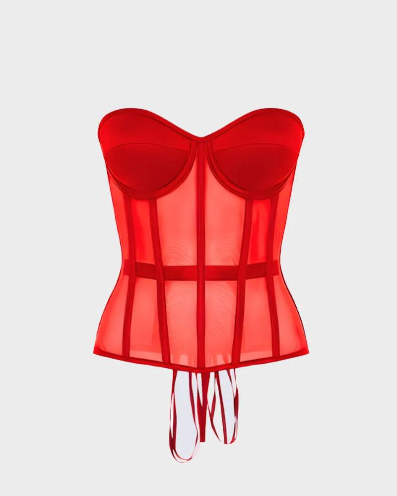 Floralshe®Sleek Mesh Supportive Push-Up Corset