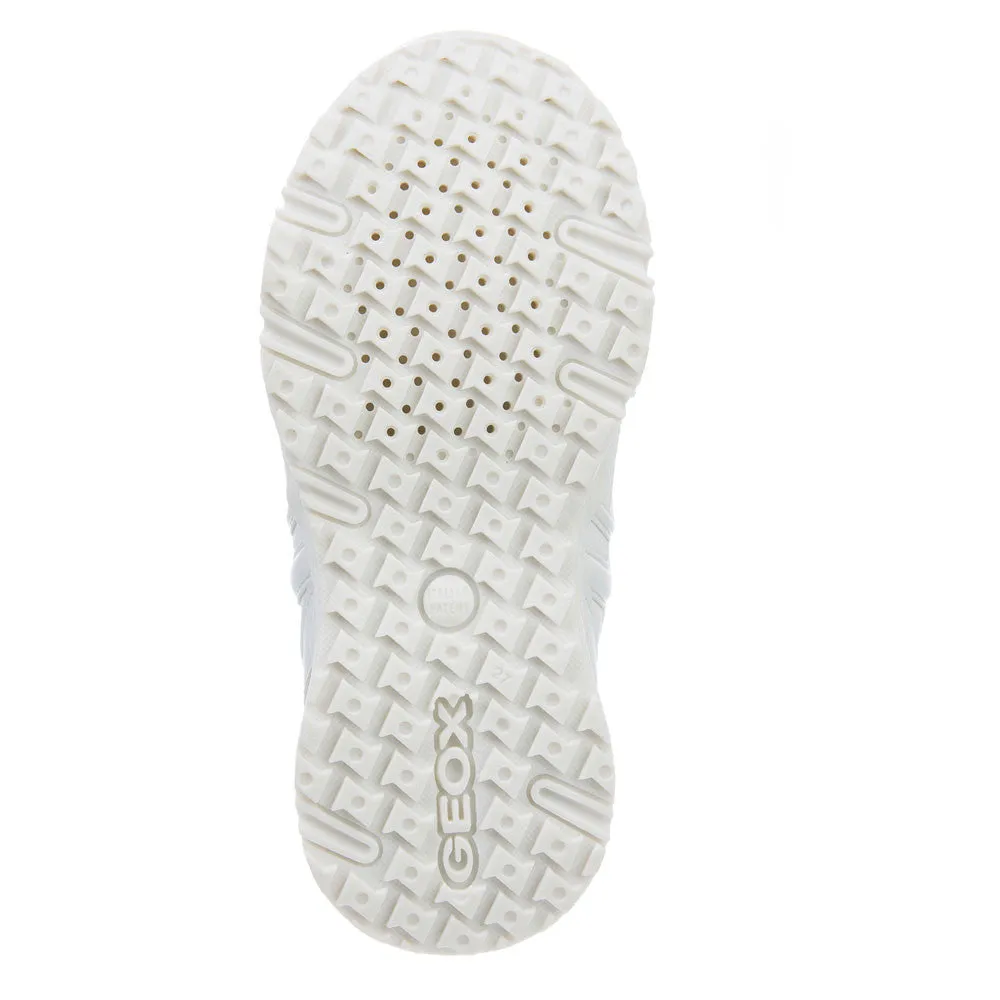 Geox J Bernie Plain All White Trainers