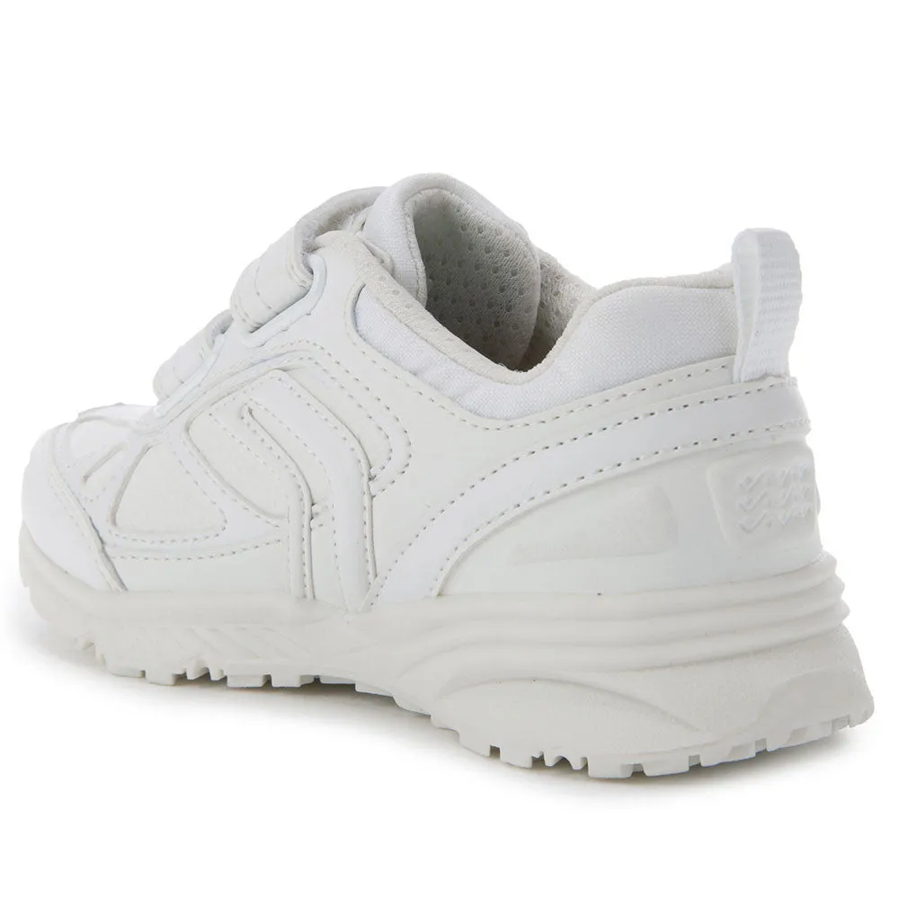 Geox J Bernie Plain All White Trainers