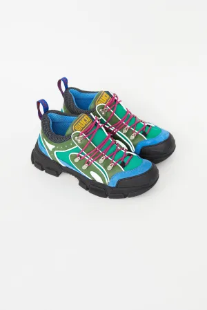 Green & Multicolour Trek Chunky Sneaker