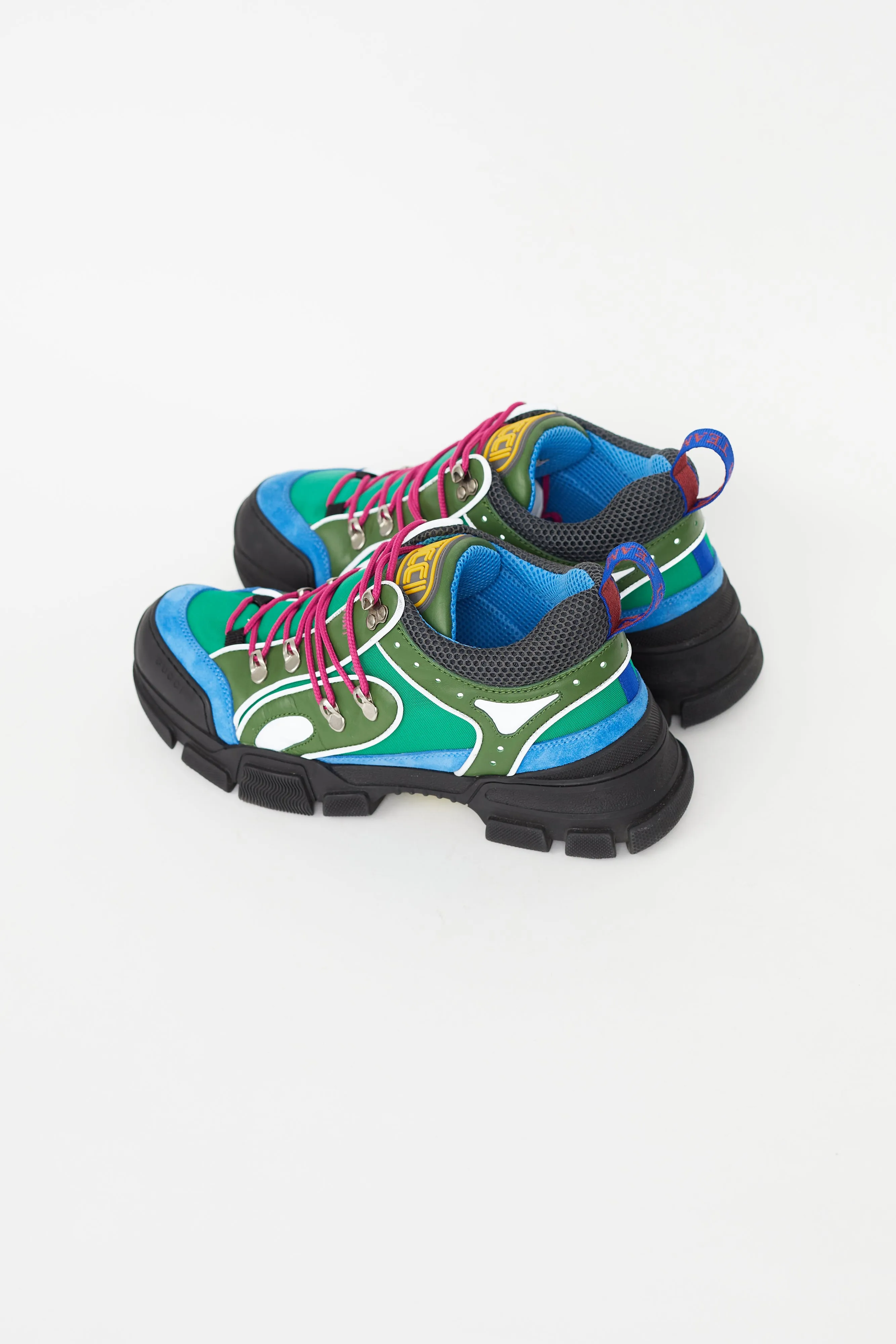 Green & Multicolour Trek Chunky Sneaker