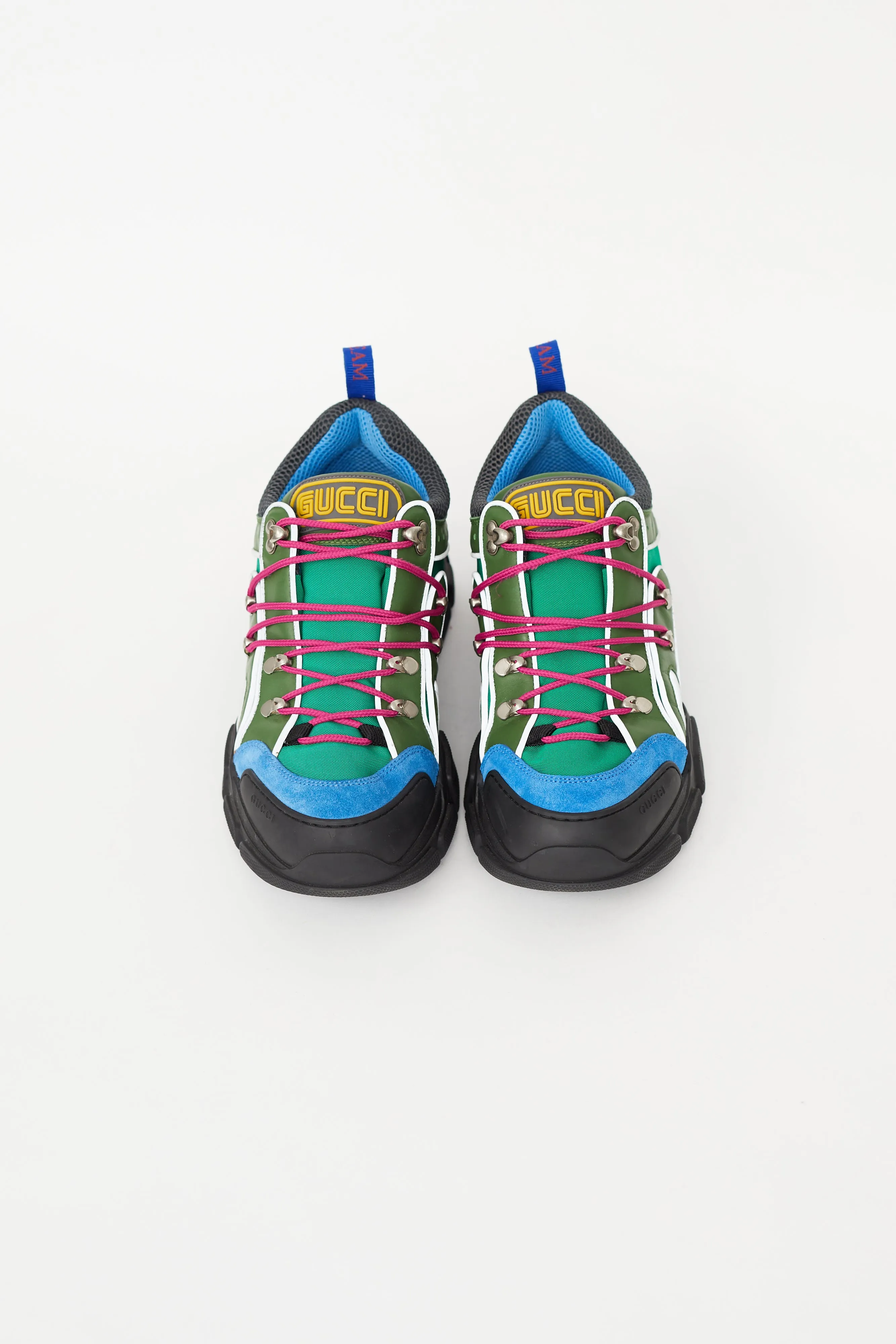 Green & Multicolour Trek Chunky Sneaker
