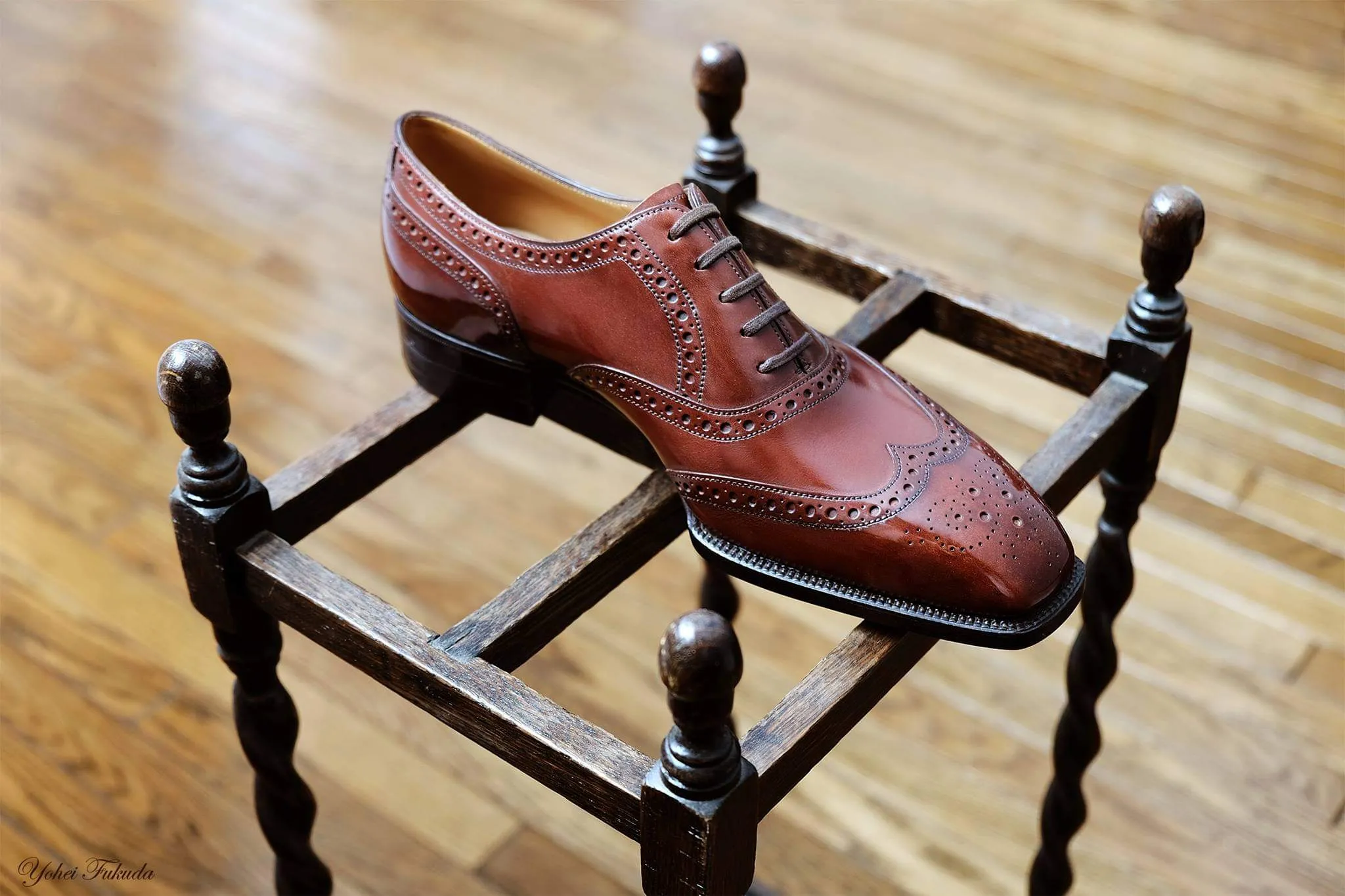 Height Increasing BURGUNDY BROWN LEATHER MODENA BROGUE WINGTIP OXFORD SHOE