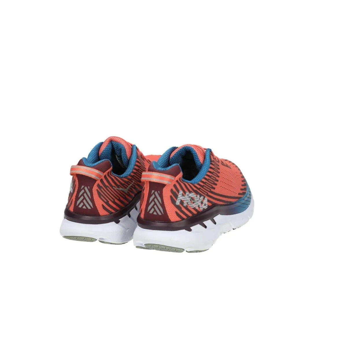 Hoka Clifton 5 Running Sport Shoes Fabric Orange Colour For Women