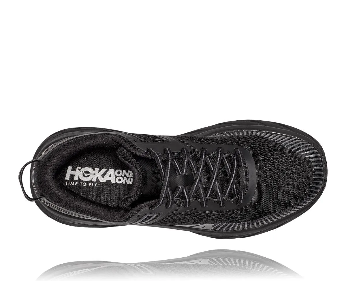 'HOKA' Men's Bondi 7 - Black / Black (Extra Wide)