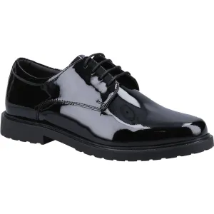Hush Puppies Verity Slip On Leather Women's Patent Black Brogues Shoes