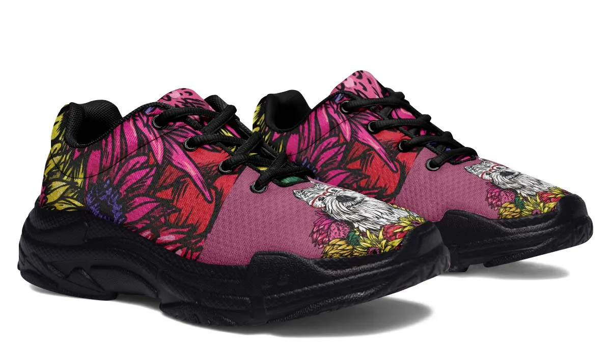 Illustrated Westie Chunky Sneakers