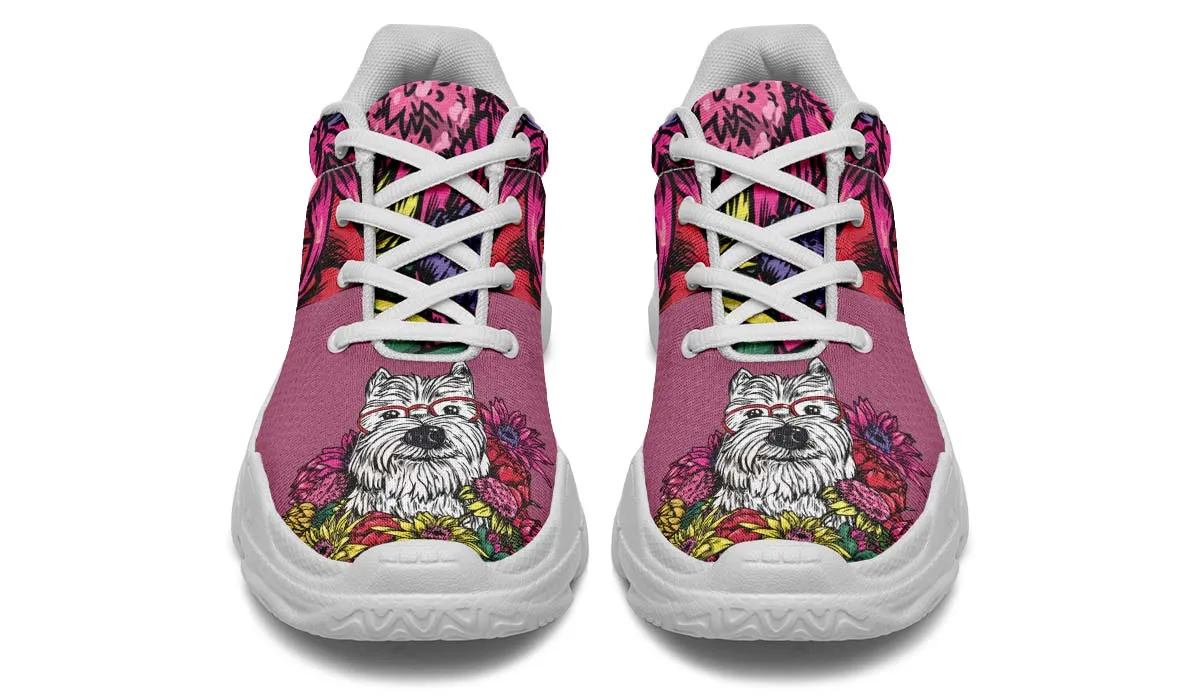 Illustrated Westie Chunky Sneakers