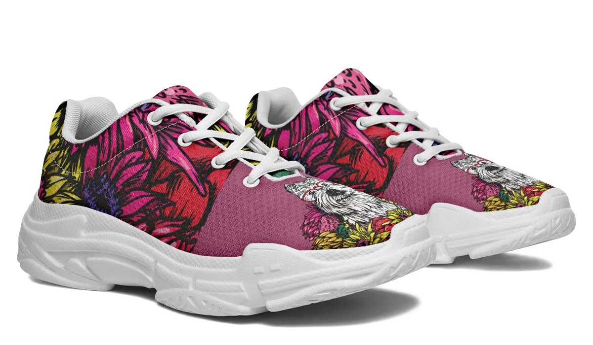 Illustrated Westie Chunky Sneakers