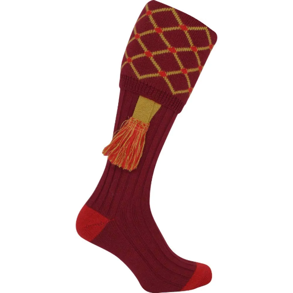 JACK PYKE Pair of Diamond Shooting Socks with Garters 8 to 11 UK
