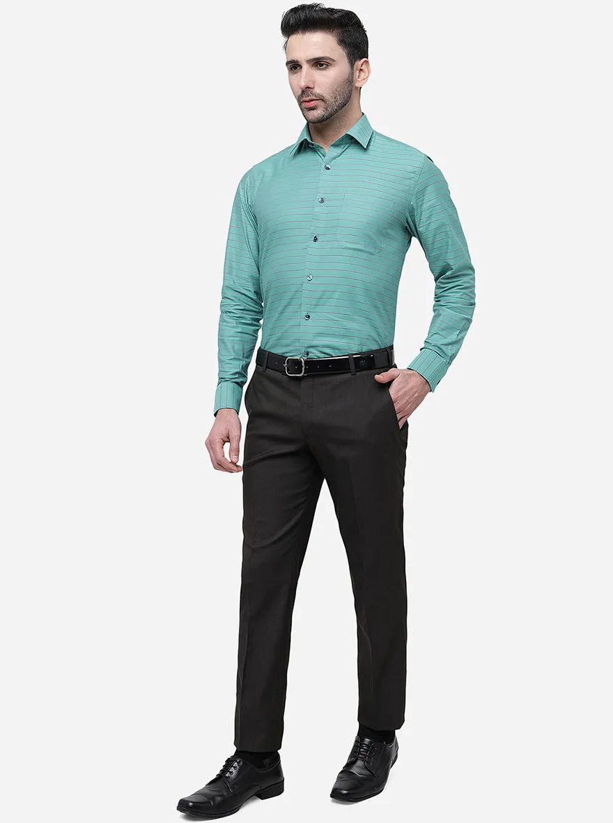 Khaki Solid Super Slim Fit Formal Trouser | JadeBlue