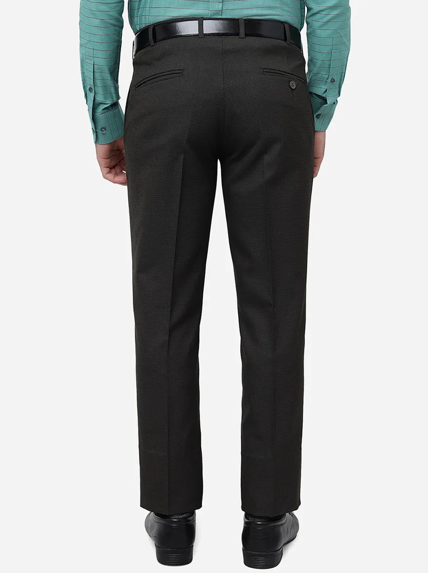 Khaki Solid Super Slim Fit Formal Trouser | JadeBlue
