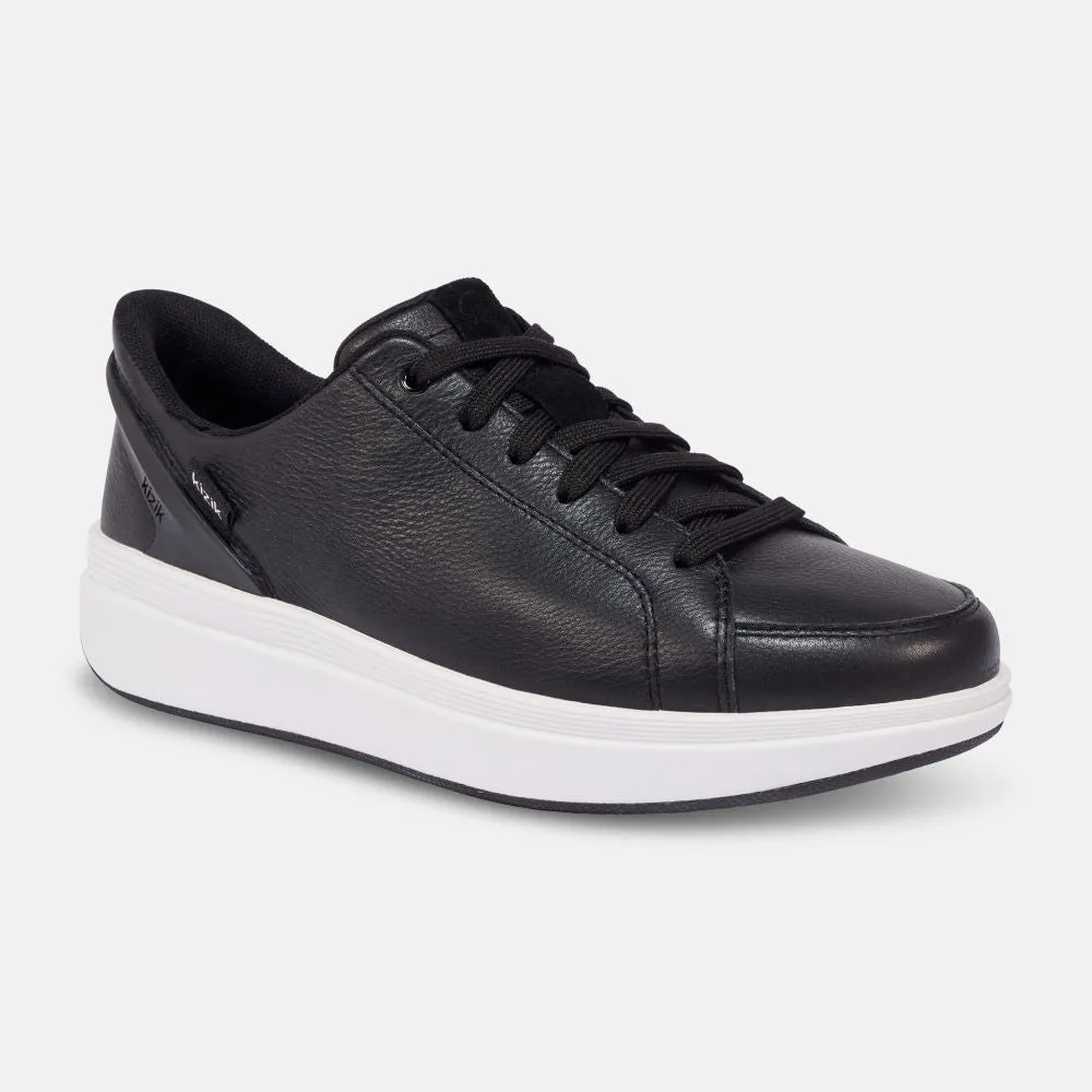 'KIZIK' Women's Sidney Leather Sneaker - Black