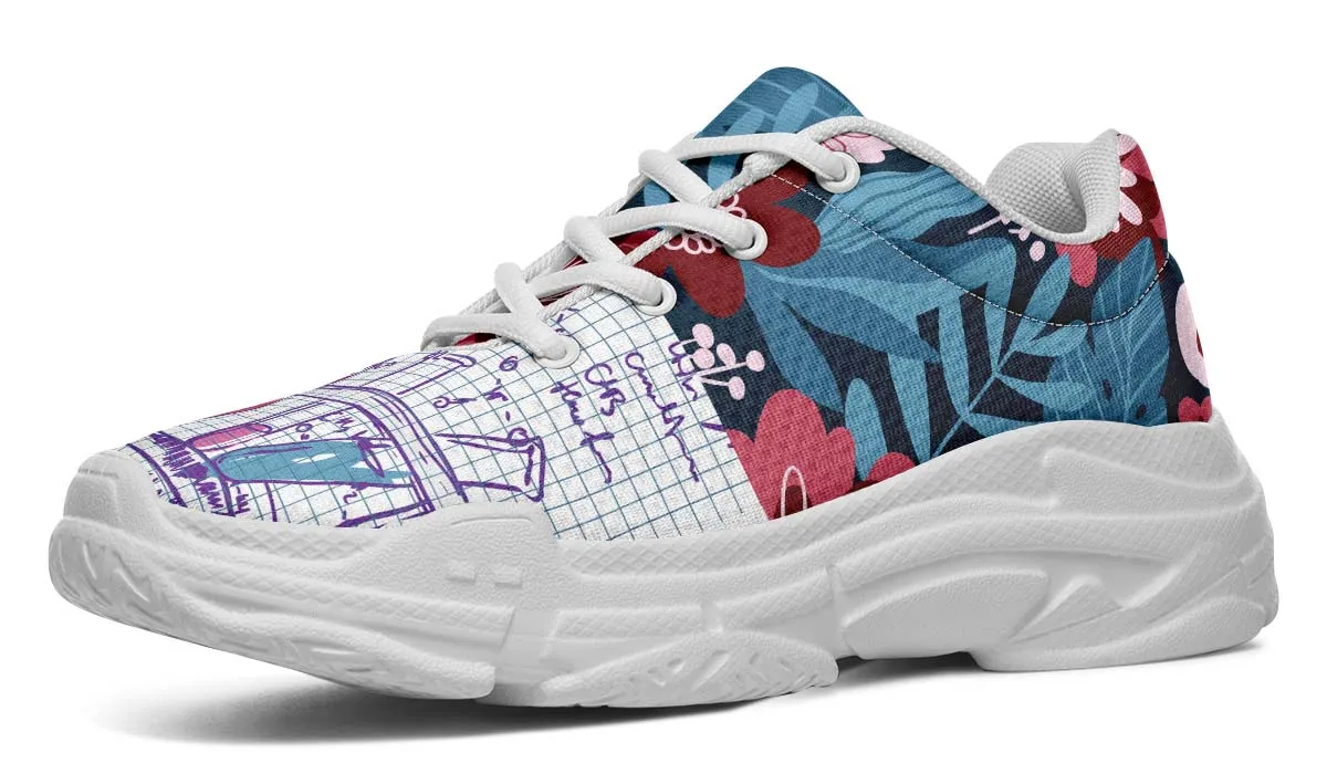Lab Graph Paper Chunky Sneakers