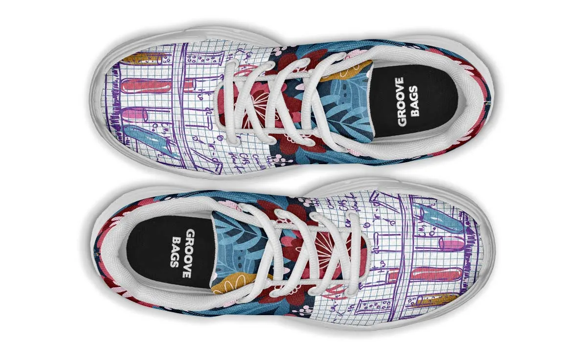 Lab Graph Paper Chunky Sneakers