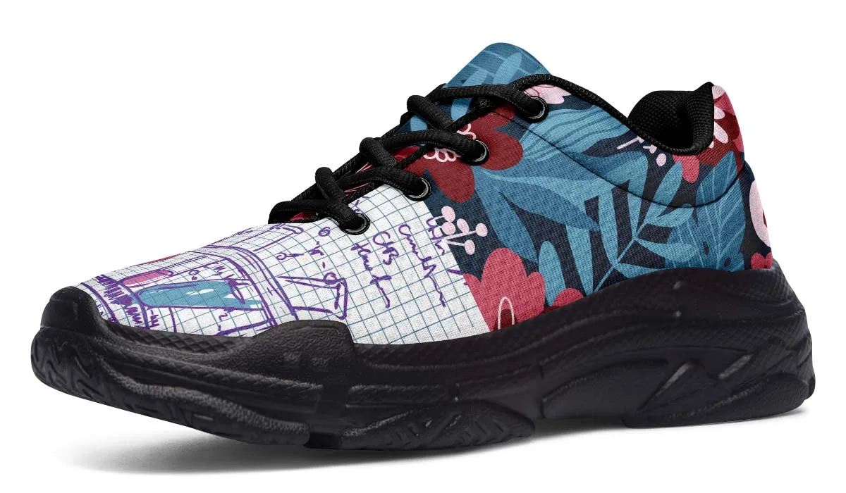 Lab Graph Paper Chunky Sneakers