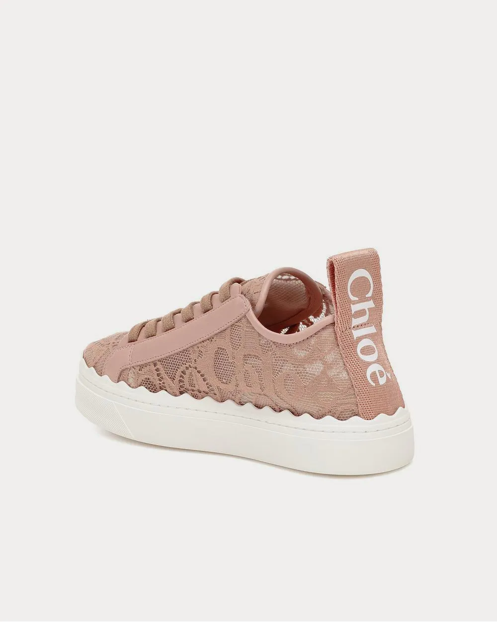 Lauren lace Pink Tea Low Top Sneakers