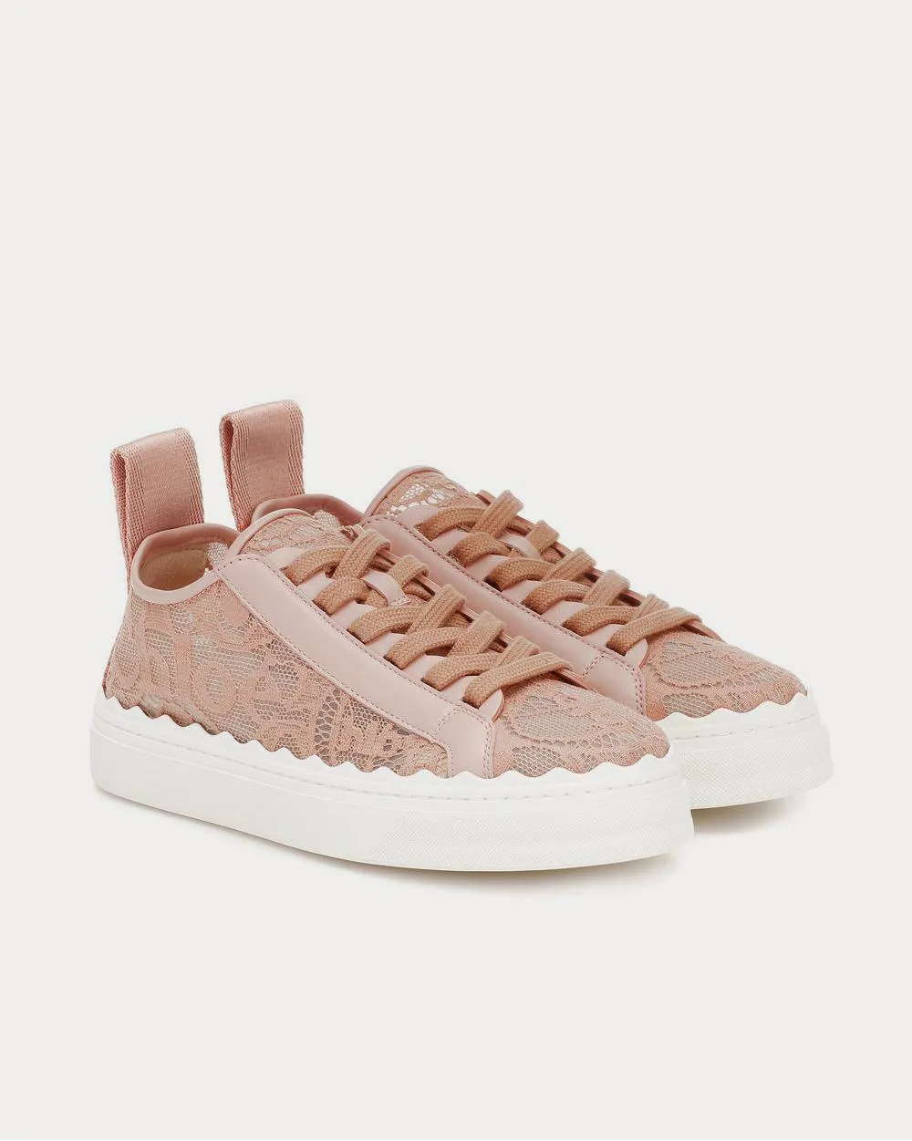 Lauren lace Pink Tea Low Top Sneakers