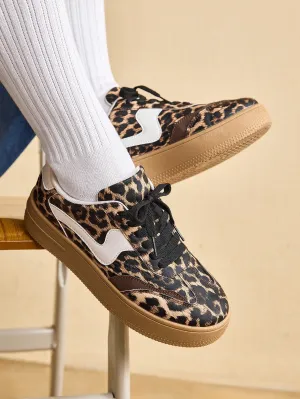 Leopard Print Leisure Chunky Sneakers
