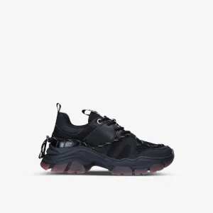 Limitless Kg Kurt Geiger Vegan Leather and Mesh Chunky Sole Sneakers, Black