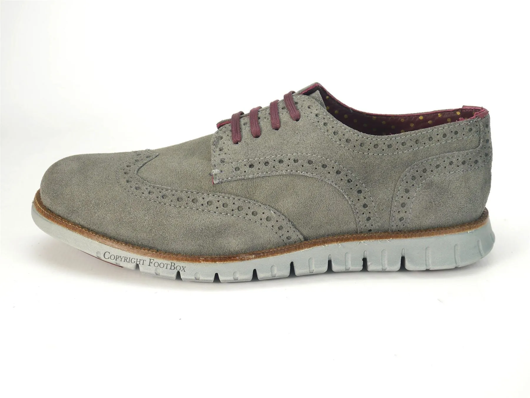 London Brogues Gatz Derby Suede Lightweight Flexible Mens Shoes