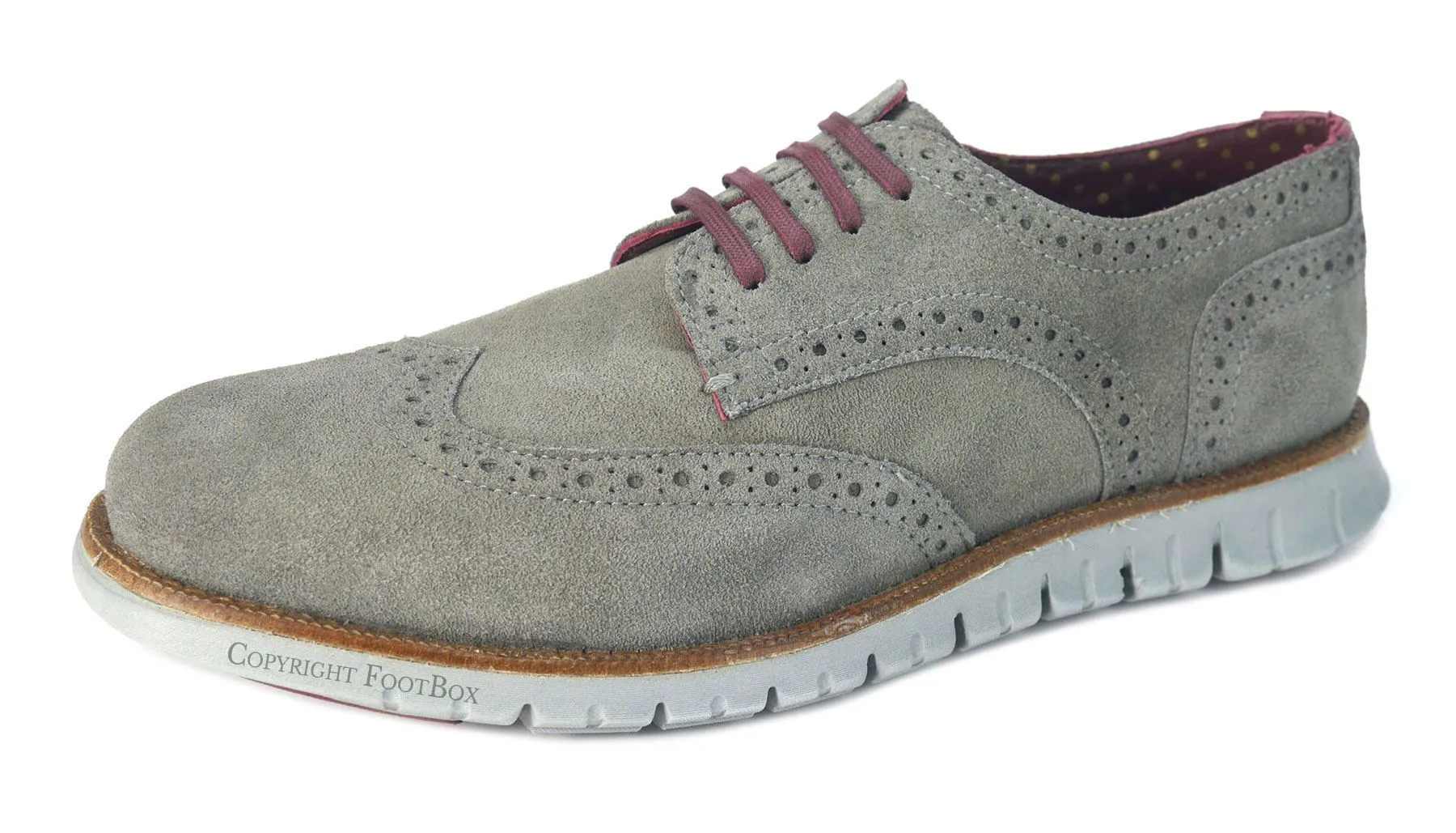 London Brogues Gatz Derby Suede Lightweight Flexible Mens Shoes