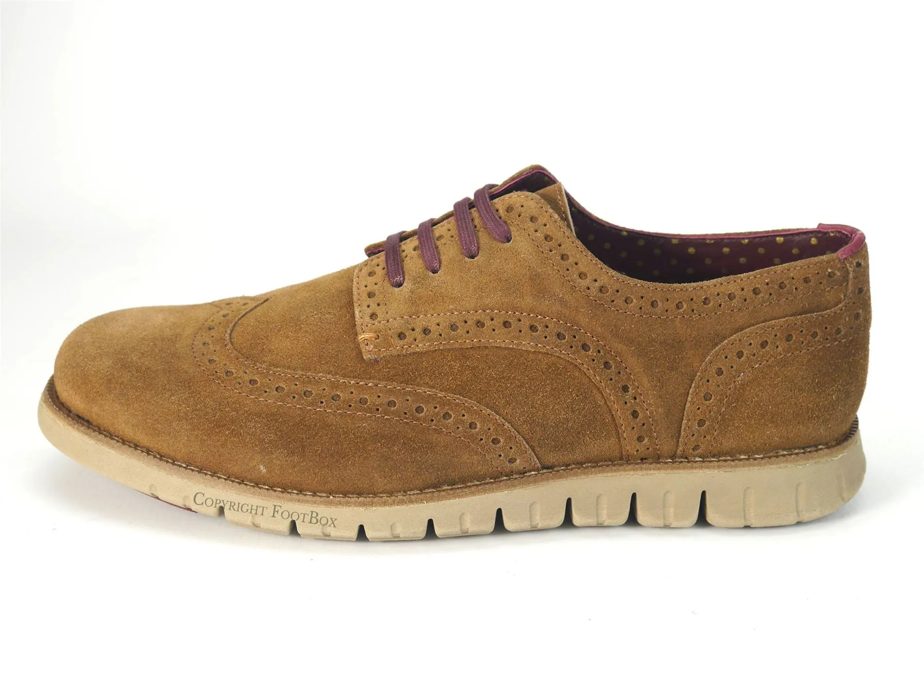 London Brogues Gatz Derby Suede Lightweight Flexible Mens Shoes