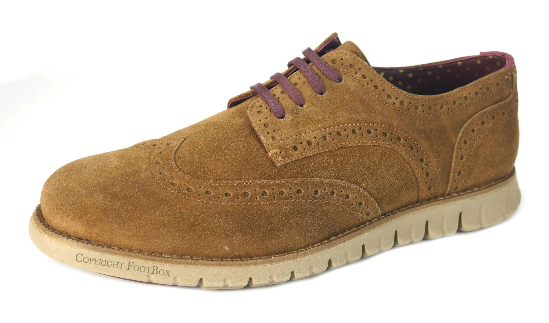 London Brogues Gatz Derby Suede Lightweight Flexible Mens Shoes
