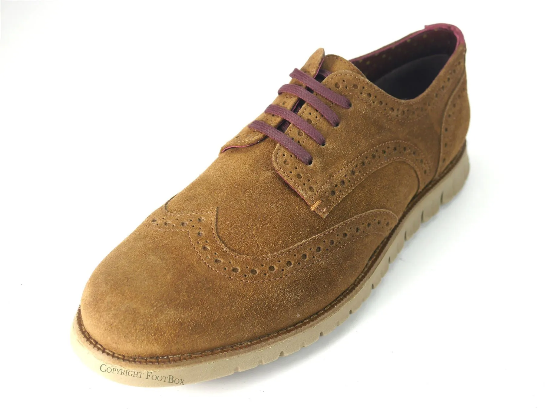 London Brogues Gatz Derby Suede Lightweight Flexible Mens Shoes