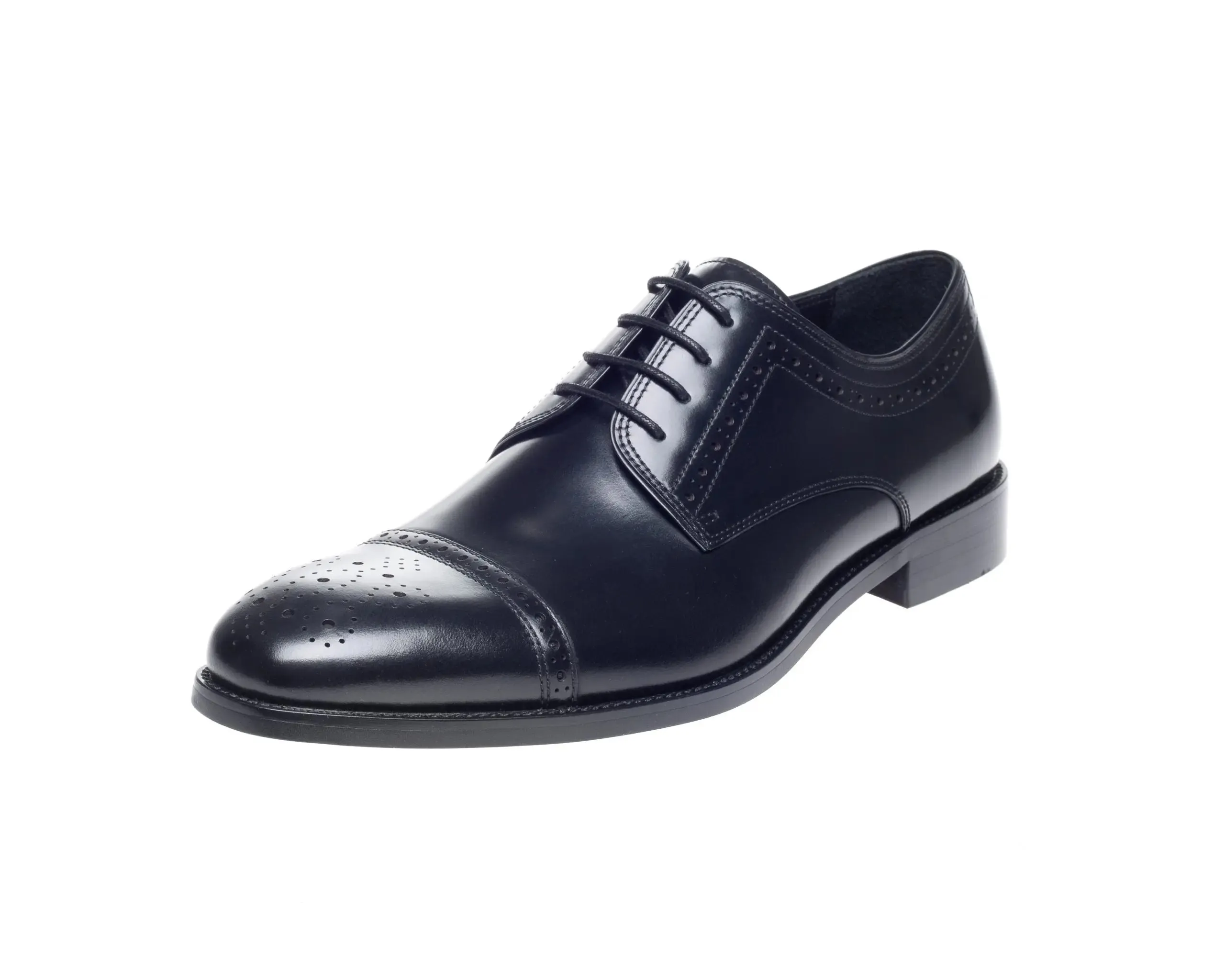 Lucan Derby Semi Brogues - Black