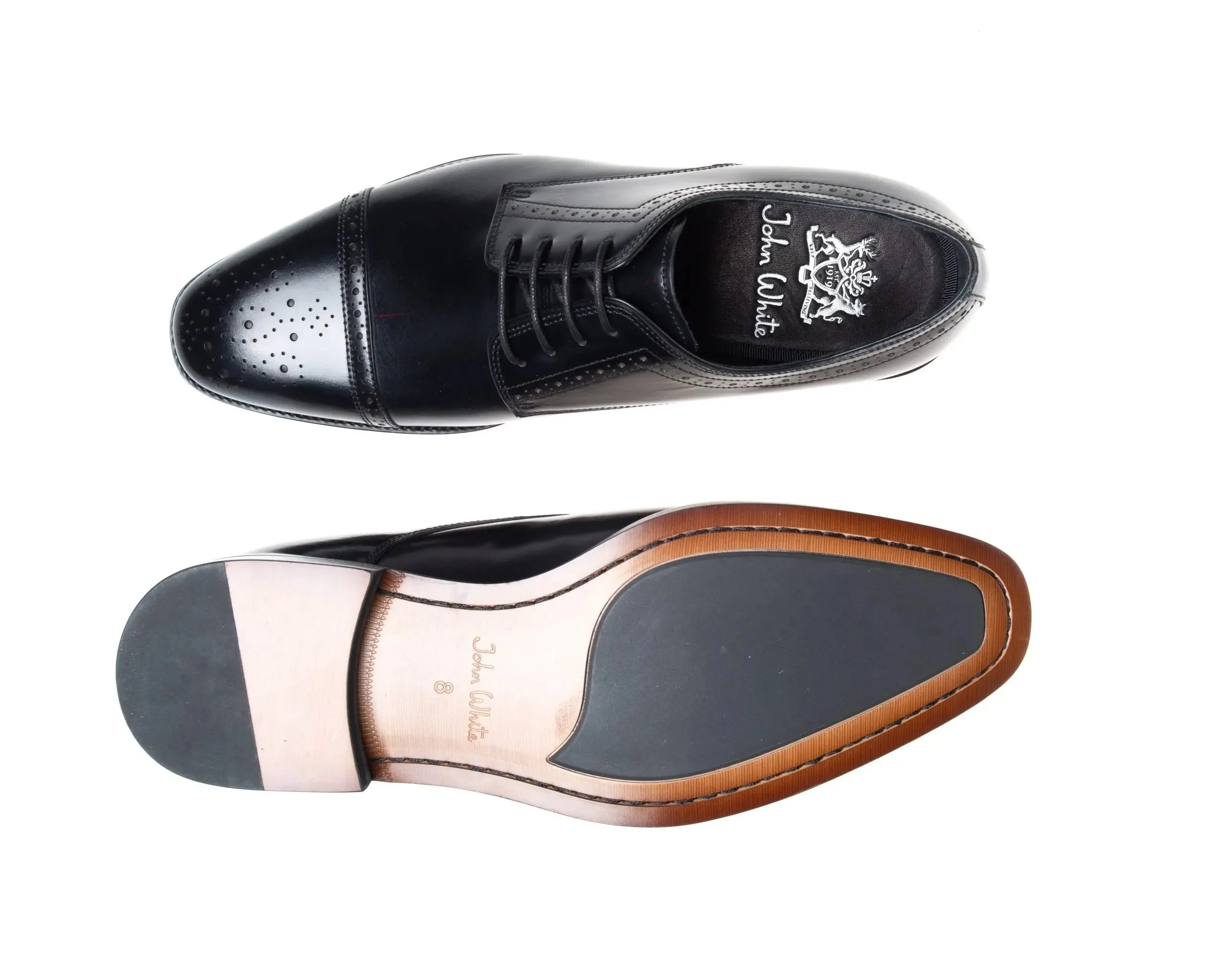 Lucan Derby Semi Brogues - Black