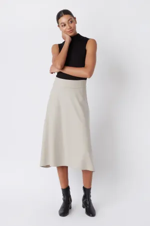 Martina Felted Jersey Kick Skirt - Mink