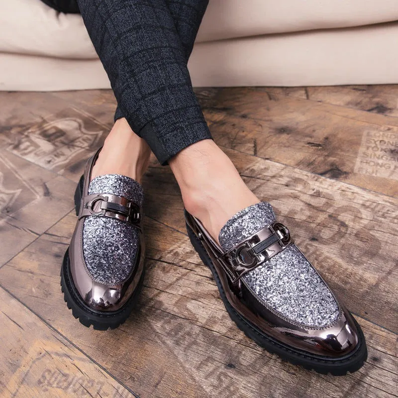 Men Casual Trend Bright Upper  Oxford Brogues Boots British Style Formal Leather Office Shoes