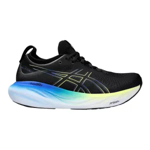 Men's Asics Gel-Nimbus 25, Black/Glow Yellow, 12.5 4E Extra Wide